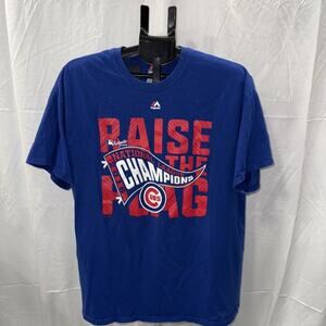 CHICAGO CUBS 2016 National League Champions Men's XL Short Sleeve Majestic MLB